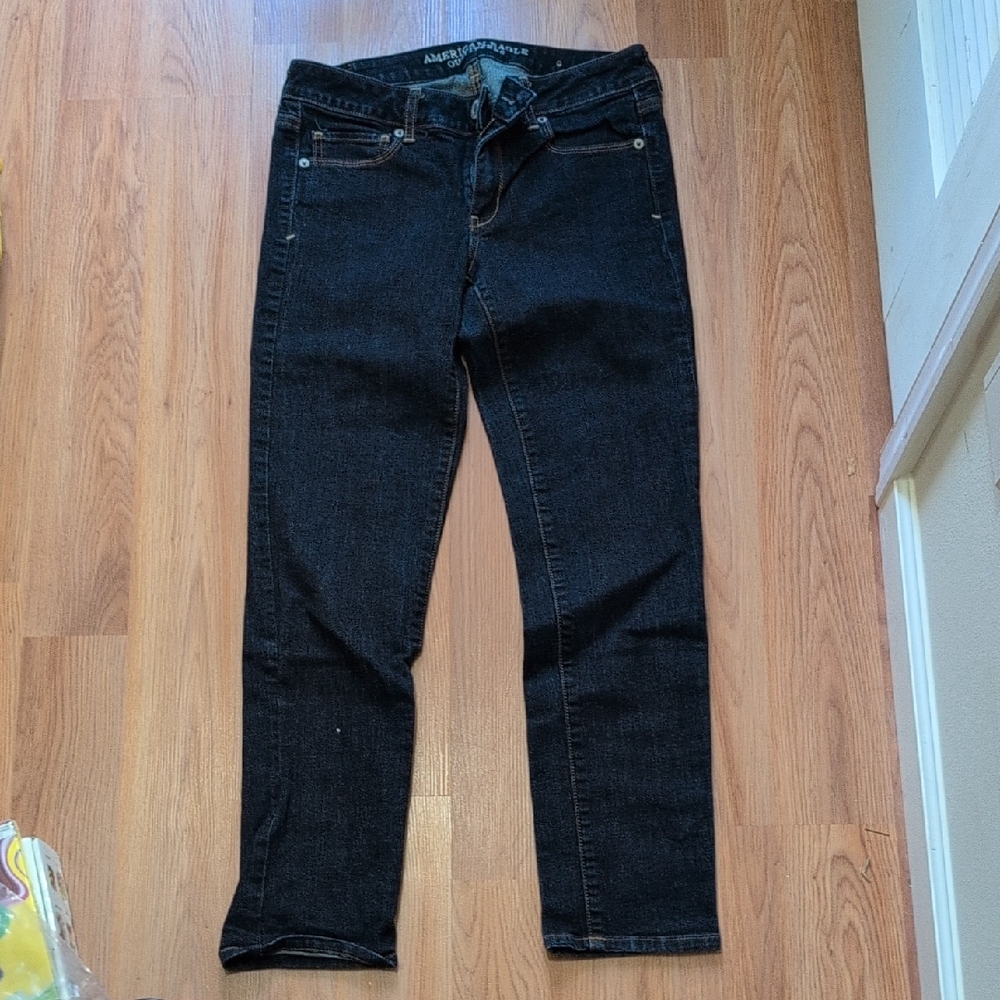 American Eagle Outfitters Women's Dark Blue Skinny Jeans